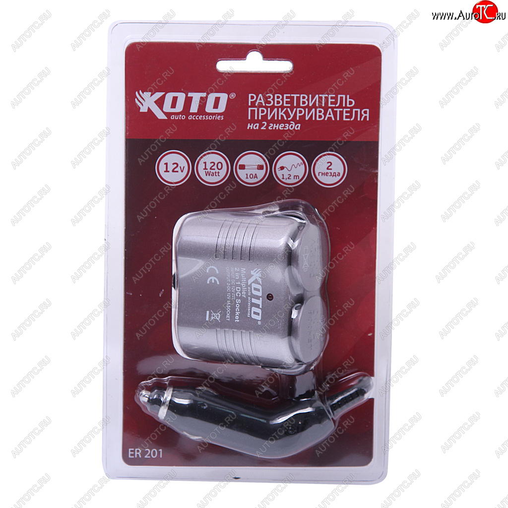 899 р. Разветвитель прикуривателя 2-х гнездовой 12V KOTO KOTO bms-002  с доставкой в г. Керчь