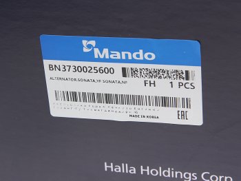 24 399 р. Генератор HYUNDAI ix35 (11-) (2.0) (110А,13.5V) MANDO MANDO bn3730025600 MANDO bn3730025600  с доставкой в г. Керчь. Увеличить фотографию 6