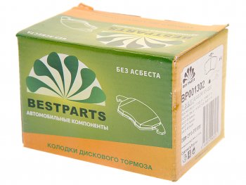 499 р. Комплект передних колодок дисковых тормозов (4 шт.) BESTPARTS Лада 2110 седан (1995-2007)  с доставкой в г. Керчь. Увеличить фотографию 2