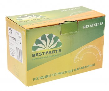1 339 р. Колодки тормозные барабанные задние (4 шт.) BESTPARTS Лада Веста Спорт 2180 седан (2018-2022)  с доставкой в г. Керчь. Увеличить фотографию 2