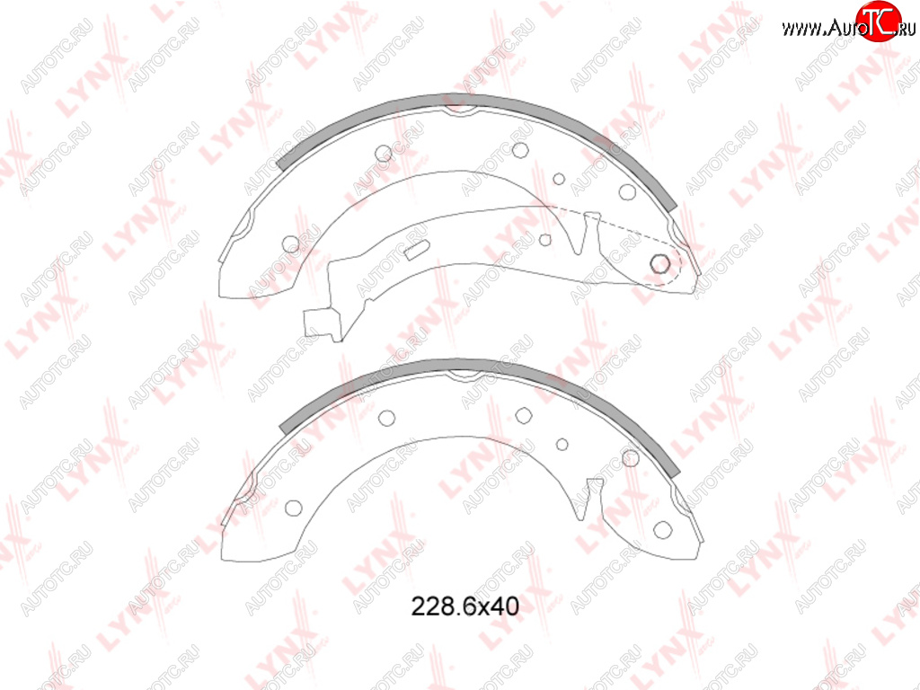 2 469 р. Колодки тормозные задние барабанные(4шт.) LYNX CITROEN Berlingo M49 дорестайлинг (1996-2003)  с доставкой в г. Керчь