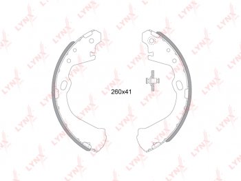 2 599 р. Колодки тормозные NISSAN Largo (93-99) задние барабанные (4шт.) LYNX LYNX bs5711  с доставкой в г. Керчь. Увеличить фотографию 1