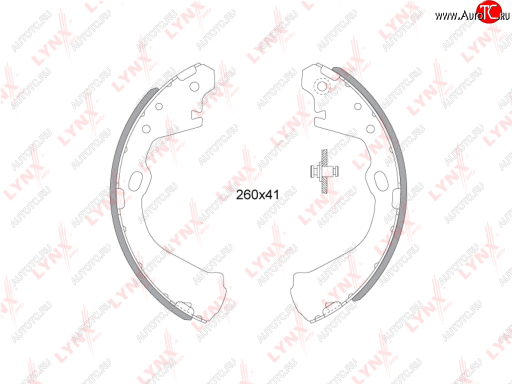 2 599 р. Колодки тормозные NISSAN Largo (93-99) задние барабанные (4шт.) LYNX LYNX bs5711  с доставкой в г. Керчь