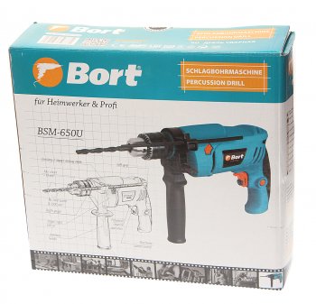 2 899 р. Дрель ударная 650Вт BORT BORT (Китай) bsm-650u  с доставкой в г. Керчь. Увеличить фотографию 3