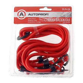 499 р. Жгут крепления груза эластичный 0.8м (4шт.) AUTOPROFI AUTOPROFI bun-08  с доставкой в г. Керчь. Увеличить фотографию 1
