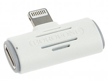 274 р. Переходник iPhone (5-) на 2 iPhone (5-) белый BOROFONE BOROFONE bv6 white  с доставкой в г. Керчь. Увеличить фотографию 1