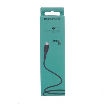 136 р. Кабель USB Type C 1м черный BOROFONE BOROFONE bx16 black  с доставкой в г. Керчь. Увеличить фотографию 2