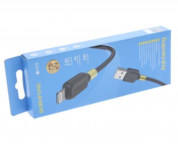 141 р. Кабель iPhone (5-) 1м черный BOROFONE BOROFONE bx59 black  с доставкой в г. Керчь. Увеличить фотографию 2