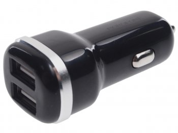 299 р. Устройство зарядное в прикуриватель 2USB 12V черное BOROFONE BOROFONE bz13 black  с доставкой в г. Керчь. Увеличить фотографию 1