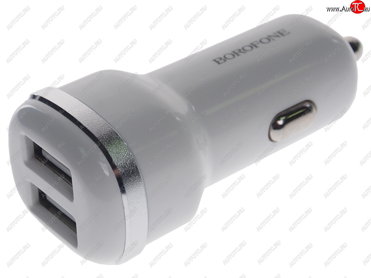 329 р. Устройство зарядное в прикуриватель 2USB 12V белое BOROFONE BOROFONE bz13 white  с доставкой в г. Керчь