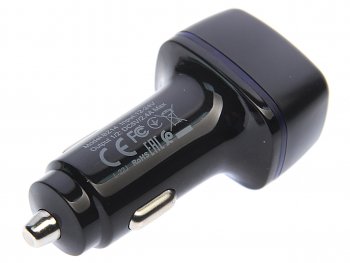 253 р. Устройство зарядное в прикуриватель 2USB 12V черное BOROFONE BOROFONE bz14 black  с доставкой в г. Керчь. Увеличить фотографию 2