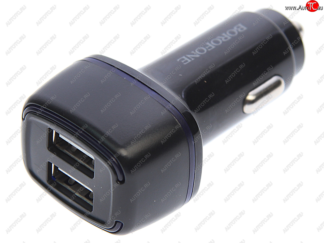 253 р. Устройство зарядное в прикуриватель 2USB 12V черное BOROFONE BOROFONE bz14 black  с доставкой в г. Керчь