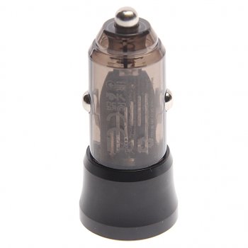 216 р. Устройство зарядное в прикуриватель 1USB 12V BOROFONE BOROFONE bz23 transparent black  с доставкой в г. Керчь. Увеличить фотографию 2