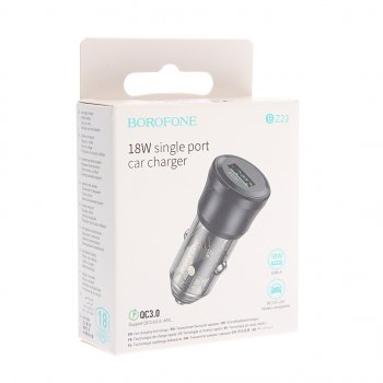 216 р. Устройство зарядное в прикуриватель 1USB 12V BOROFONE BOROFONE bz23 transparent black  с доставкой в г. Керчь. Увеличить фотографию 3
