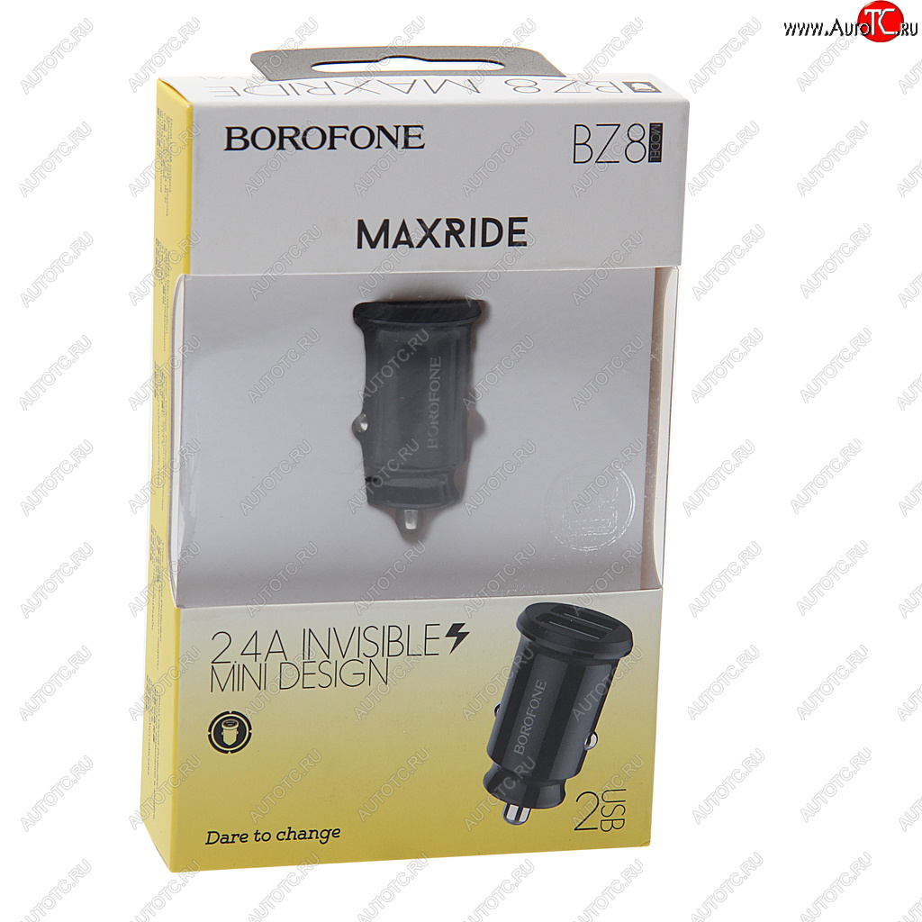 329 р. Устройство зарядное в прикуриватель 2USB 12V черное BOROFONE BOROFONE bz8  с доставкой в г. Керчь