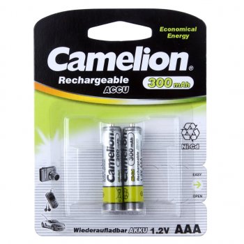 299 р. Батарейка AAA HR03 1.2V аккумулятор Ni-MH 300mAh блистер (2шт.) CAMELION CAMELION c-30aaakcбл  с доставкой в г. Керчь. Увеличить фотографию 1