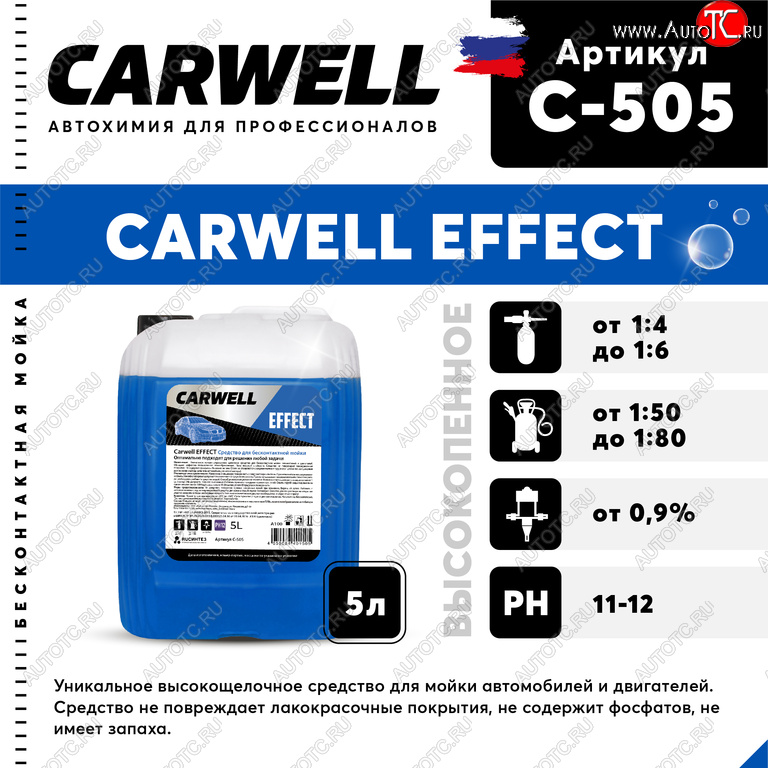 879 р. Шампунь для бесконтактной мойки 5л Effect CARWELL CARWELL c-505  с доставкой в г. Керчь