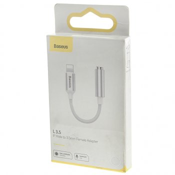 1 159 р. Переходник iPhone (5-) на jack 3.5 BASEUS BASEUS call3-02  с доставкой в г. Керчь. Увеличить фотографию 2
