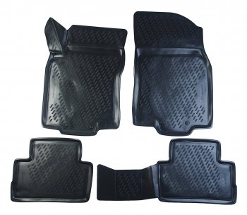 2 099 р. Коврик салона NISSAN Qashqai (J11F) (15-) 3D полиуретан черный (4 предм.) ELEMENT ELEMENT carnis00061  с доставкой в г. Керчь. Увеличить фотографию 1