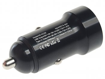 739 р. Устройство зарядное в прикуриватель 1USB + 1 Type C 12V черное XO XO cc32 black  с доставкой в г. Керчь. Увеличить фотографию 3