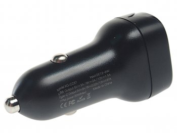 799 р. Устройство зарядное в прикуриватель 1USB + 1 Type C 12V черное XO XO cc37 black  с доставкой в г. Керчь. Увеличить фотографию 2
