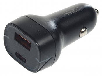 Устройство зарядное в прикуриватель 1USB + 1 Type C 12V черное XO XO cc37 black