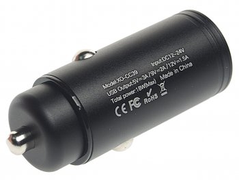 499 р. Устройство зарядное в прикуриватель 1USB 12V черное XO XO cc39 black  с доставкой в г. Керчь. Увеличить фотографию 2