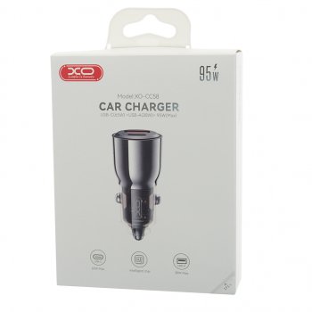 1 539 р. Устройство зарядное в прикуриватель 1USB + 1 Type C 12V XO XO cc58 tranish  с доставкой в г. Керчь. Увеличить фотографию 4