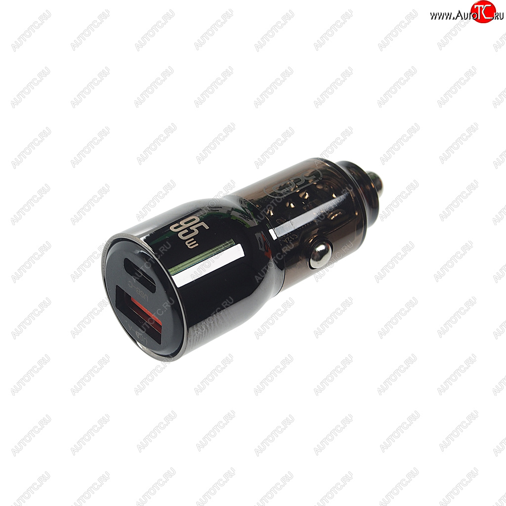 1 539 р. Устройство зарядное в прикуриватель 1USB + 1 Type C 12V XO XO cc58 tranish  с доставкой в г. Керчь