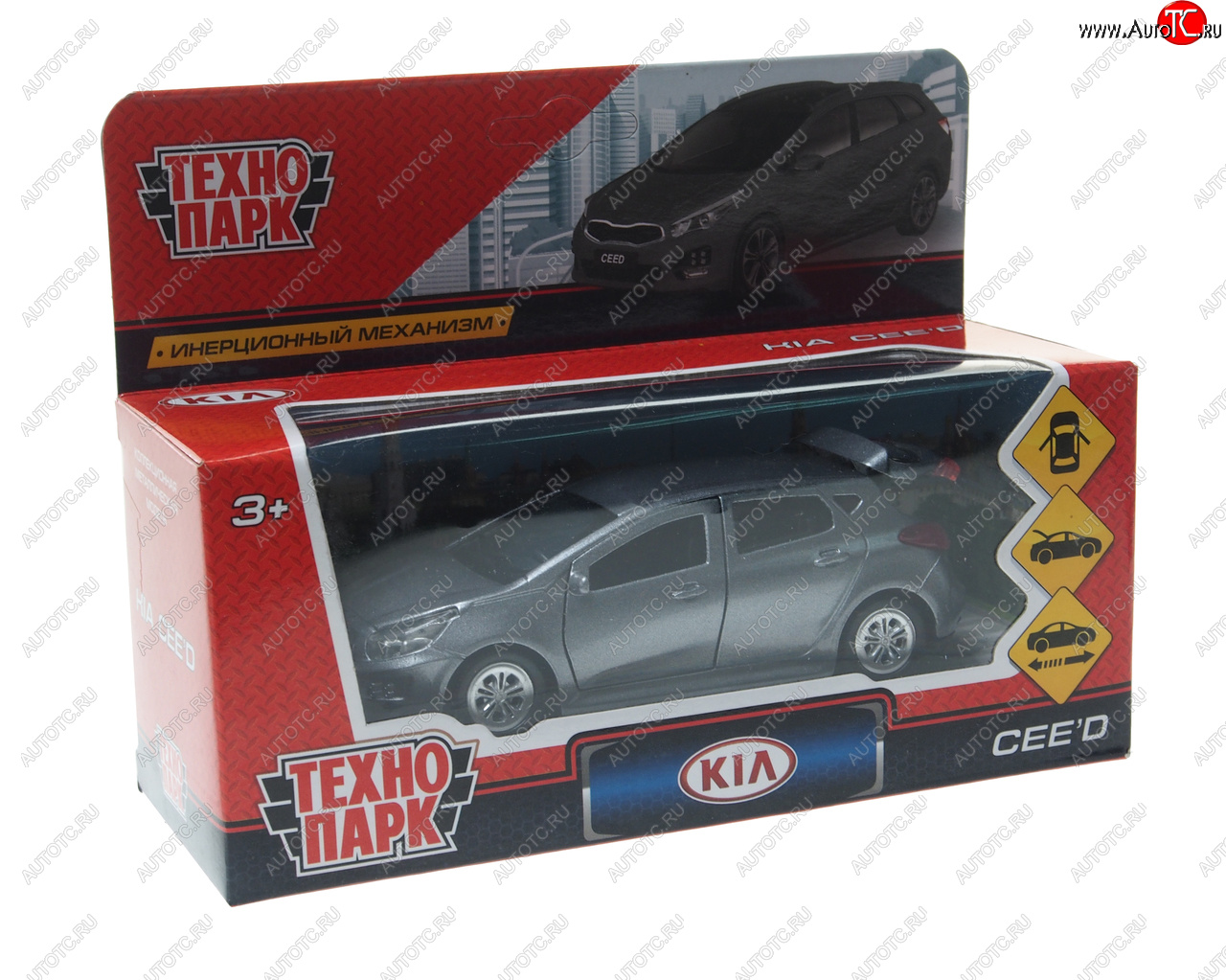 849 р. Модель автомобиля KIA Ceed металлическая ТЕХНОПАРК ТЕХНОПАРК ceed-gy  с доставкой в г. Керчь