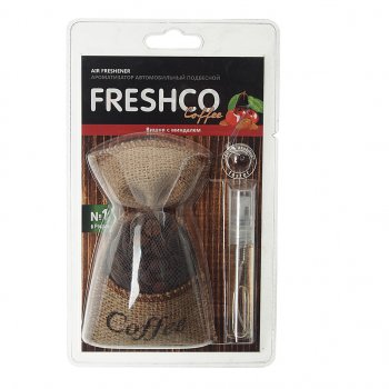 Ароматизатор подвесной гранулы (вишня и миндаль) мешочек с кофе COFFEE FRESHCO FRESHCO cf-03