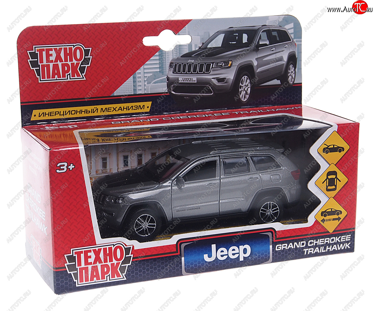 819 р. Модель автомобиля JEEP Grand Cherokee металлическая ТЕХНОПАРК ТЕХНОПАРК cherokee-12-gy  с доставкой в г. Керчь