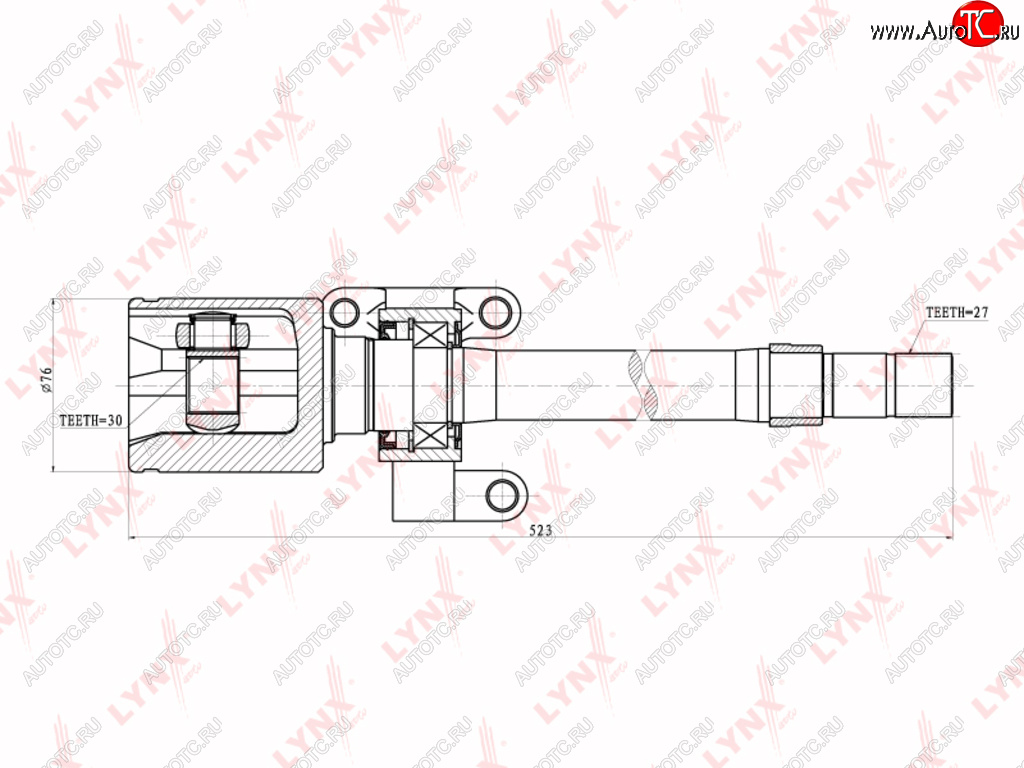 6 649 р. ШРУС внутренний HONDA Stream (01-) передний правый LYNX LYNX ci3404  с доставкой в г. Керчь
