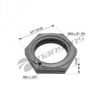 Гайка SMB ступицы правая M88х2мм MANSONS MANSONS cln006
