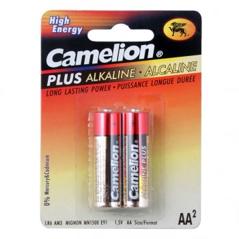 Батарейка AA LR6 1.5V блистер (2шт.) Alkaline Plus CAMELION CAMELION c-lr6p(2)бл