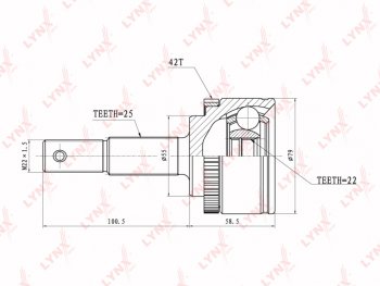ШРУС наружный NISSAN Almera (00-06) комплект LYNX LYNX co3638a