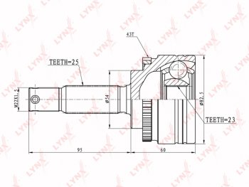 3 179 р. ШРУС наружный MITSUBISHI Carisma LYNX LYNX co5515a  с доставкой в г. Керчь. Увеличить фотографию 2