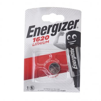 Батарейка CR1620 3V таблетка (пульт сигнализации,ключ) блистер (1шт.) Lithium ENERGIZER ENERGIZER cr1620 bc1