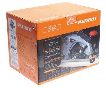 10 849 р. Пила циркулярная 1500Вт 190мм 4700обмин. PATRIOT PATRIOT cs190  с доставкой в г. Керчь. Увеличить фотографию 5