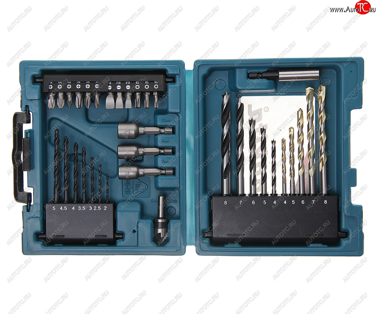 5 599 р. Набор сверл и оснастки 34 предмета MAKITA MAKITA d-36980 MAKITA d-36980  с доставкой в г. Керчь