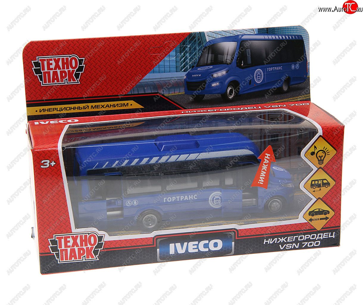 1 689 р. Модель автомобиля IVECO металлическая (свет,звук) ТЕХНОПАРК ТЕХНОПАРК daily-15slcit-bu  с доставкой в г. Керчь