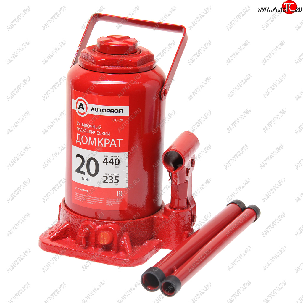 6 299 р. Домкрат бутылочный 20т 235-440мм AUTOPROFI AUTOPROFI dg-20  с доставкой в г. Керчь