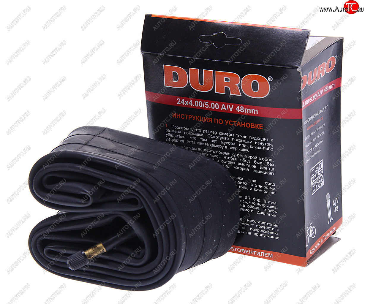 419 р. Камера велосипедная 24 24х4.005.00 автовентиль DURO DURO dhb01081  с доставкой в г. Керчь