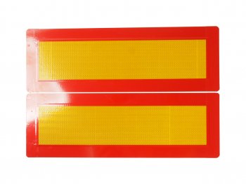 699 р. Табличка ДЛИННОМЕР 20х60см (2шт.) светоотражающая (призма) NO NAME длинномер 20х60  с доставкой в г. Керчь. Увеличить фотографию 1