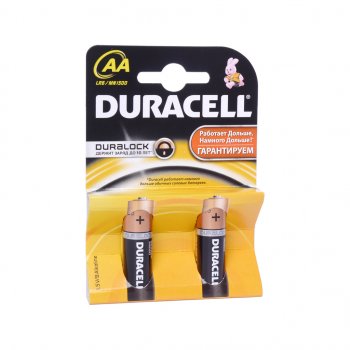 185 р. Батарейка AA LR6 1.5V картон 2шт. (цена за 1шт.) Alkaline Basic DURACELL DURACELL d-lr6n(2)бл  с доставкой в г. Керчь. Увеличить фотографию 1