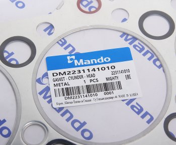 599 р. Прокладка головки блока HYUNDAI HD65,72,County дв.D4AL t=1.35мм (M) MANDO MANDO dm2231141010  с доставкой в г. Керчь. Увеличить фотографию 2