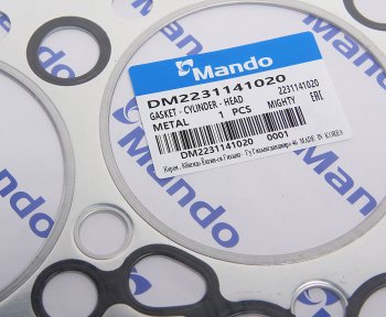3 899 р. Прокладка головки блока HYUNDAI HD65,72,County дв.D4AL t=1.45мм (M) MANDO MANDO dm2231141020  с доставкой в г. Керчь. Увеличить фотографию 2
