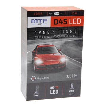 6 849 р. Лампа светодиодная 12V D4S 35W P32d-5 бокс (2шт.) MTF MTF dpd4s6  с доставкой в г. Керчь. Увеличить фотографию 3