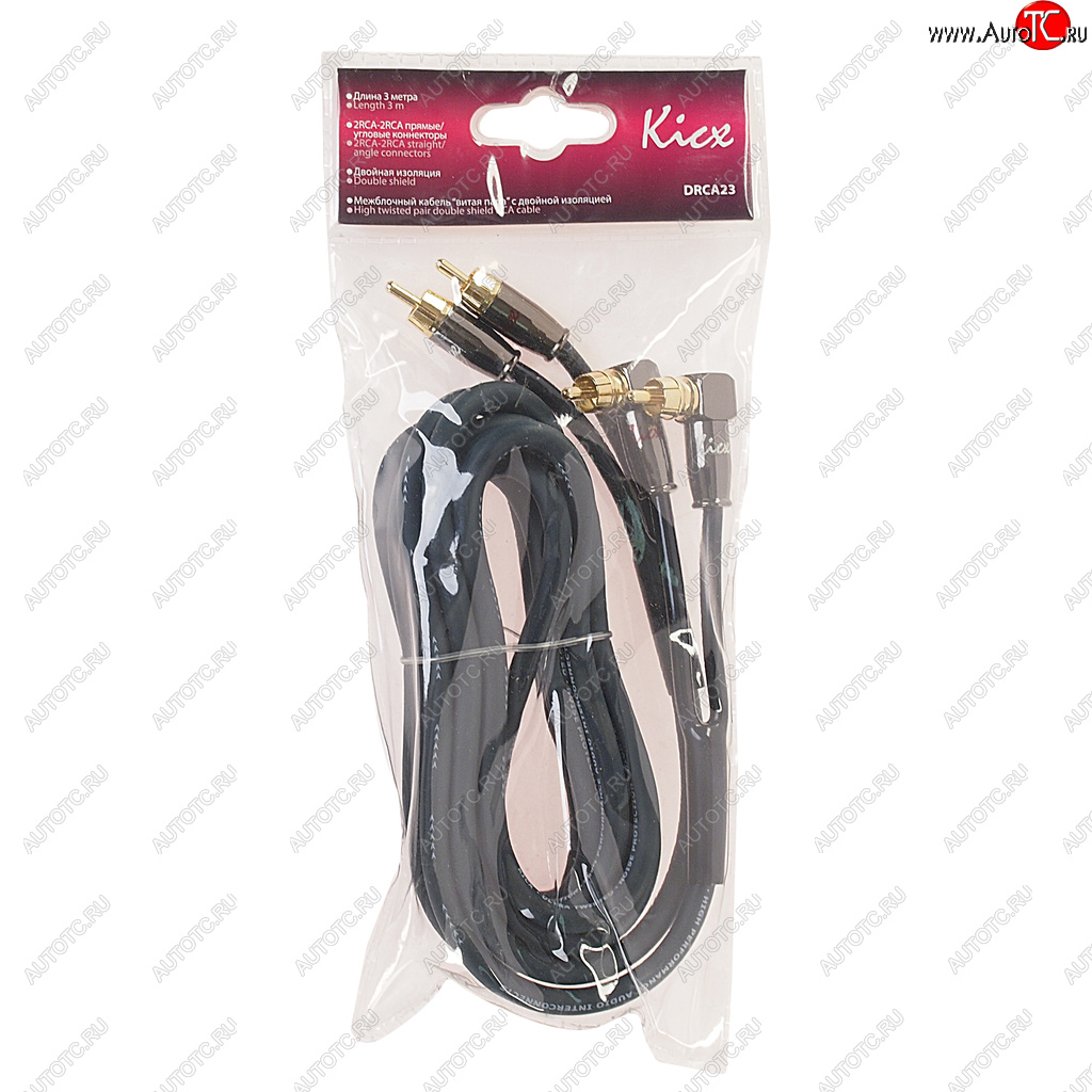 1 759 р. Кабель RCA 2х2 3м KICX KICX drca23  с доставкой в г. Керчь