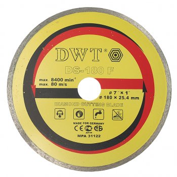 629 р. Круг отрезной 180х22мм алмазный сплошной DWT DWT ds-180 f DWT ds-180 f  с доставкой в г. Керчь. Увеличить фотографию 1